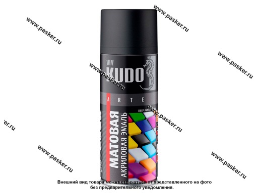 Фото: Краска Черная матовая KUDO RAL 9005 520мл акриловая аэрозоль