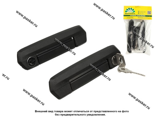 Фото: Ручки дверей 21214 наружные черные комплект с ключом BESTPARTS BP012025
