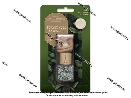 Фото: Ароматизатор FOUETTE Crystal бутылочка 8мл Forest wood&Tobacco CRYS-06