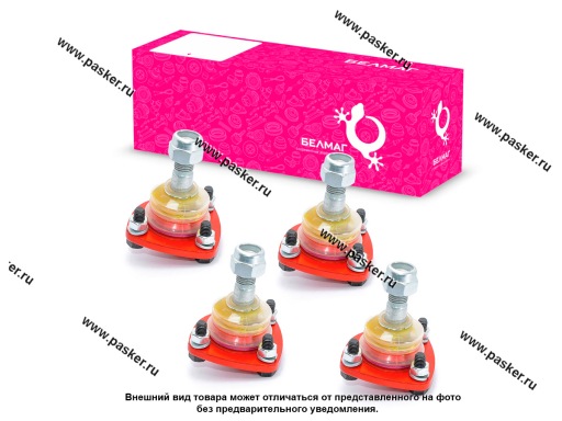 Фото: Шаровая опора 2101 верхняя/нижняя БелМаг-Фаворит 4шт с крепежом BM0224