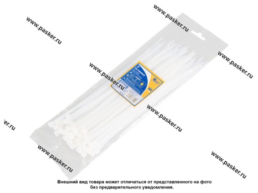 Хомут ленточный белый 4 8*250 мм (50 шт) (KRAFT)