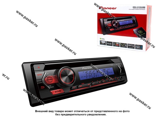 Фото: Автомагнитола PIONEER USB/AUX-In 4х50Вт DEH-S120UBB синяя подсветка поддержка Android Фото: Автомагнитола PIONEER USB/AUX-In 4х50Вт DEH-S120UBB синяя подсветка поддержка Android