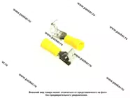 Клемма комплект 6,3мм мама+папа Nord YADA серия луженая изолированная+штекер 6,3мм желтая 4,0-6,0мм|Код 11186