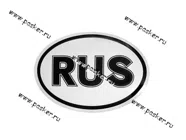 Наклейка RUS одноцветная  7,5х10см [упаковка 10 шт.]|Код 12326