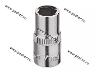 Головка торцевая  7 1/4 короткая 6-гранная KRAFT KT 700645|Код 12337