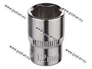 Головка торцевая 12 1/4 короткая 6-гранная KRAFT KT 700650|Код 12350