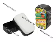 Губка для обуви Двойной блеск для кожи бесцветная СТАНДАРТ|Код 13523