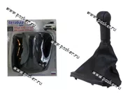 Ручка КПП 2170 Priora с 11г Сфера кожзам+чехол АвтоБра черная|Код 13822