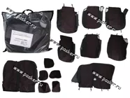 Чехлы LADA Largus до 2021г 5 мест жаккард/кожзам задняя спинка раздельная|Код 18596