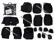 Чехлы LADA Largus до 2021г 7 мест жаккард/кожзам спинка 3 ряда целая|Код 18607