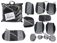 Чехлы 2190 Granta велюр/кожзам задняя спинка целая|Код 18625