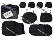 Чехлы Volkswagen Polo с 2010г экокожа задняя спинка раздельная|Код 18730