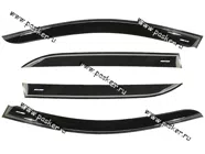 Дефлектор боковых окон Voron Glass Renault Logan 2 2014 седан накладной 4шт|Код 19729