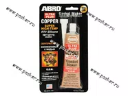 Герметик ABRO 85гр силиконовый медный|Код 19958