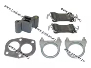 Крепеж глушителя 2101-07 21 2-а ремня с крючками домик 2 хомута прокладка приемной трубы|Код 20645