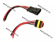 Колодка соединительная 4 контактная 1,5мм гермитичная с проводом|Код 21522