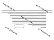 Молдинги кузова 2103,06 хром|Код 2854