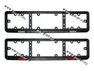 Рамка номерного знака DELTA с надписью и катафотами 2шт АВ007-ч|Код 30317