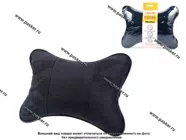 Подушка Garde на подголовник 28х21см на резинке эко-алькантара черная GTX04RA|Код 30839
