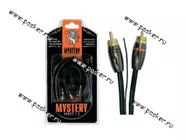 Кабель RCA 2-х канальный 1м витая пара двойной экран MYSTERY MREF 1.2|Код 32282