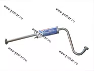 Резонатор Chevrolet Lanos ФОБОС сталь DX52/53 алюмокремнивое покрытием AS120 без катализатора 325500|Код 3255