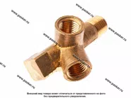 Штуцер ГАЗ-3302 датчиков давления масла дв.ЗМЗ-405,406 тройник МЕДНЫЙ АвтоБОБ [упаковка 5 шт.]|Код 37482