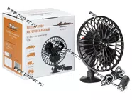 Вентилятор 3-х лопастной AIRLINE ACF-12-01 на присоске пластик 12,5 см 12В|Код 38254