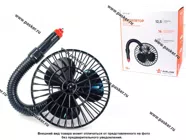 Вентилятор 3-х лопастной AIRLINE ACF-12-02 на гибкой штанге в прикуриватель пластик 12,5 см 12В|Код 38256