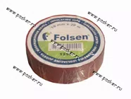 Изолента Folsen 19ммX20м 120мкм красная|Код 38607
