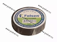 Изолента Folsen 19ммX20м 120мкм черная пламягасящая|Код 38614