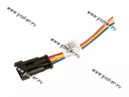 Колодка соединительная 3 контактная 1,5мм штырь АВТОЭЛЕКТРОНИКА герметичная с проводом 0,50мм кв|Код 38728
