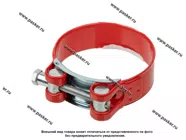 Хомут COMFORT 64-67 силовой одноболтовый красный|Код 39798