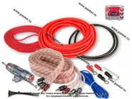 АУДИО Комплект для подключения 4х канального усилителя 8AWG (8мм2) AURA AMP-2408|Код 40165