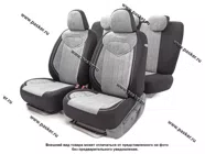 Чехлы универсальные AUTOPROFI SIGNATURE SGN-1505 BK/GY велюр чёрные/серые|Код 40699