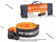 Трос буксировочный   динамический АГРЕССОР 10т 9м ширина ленты 75мм|Код 40823