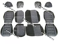 Чехлы Ford Focus-2 жаккард/кожзам задняя спинка раздельная|Код 42479