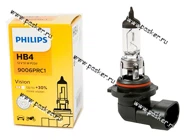 Лампа галоген 12V HB4 51W P22d Philips Vision +30% 9006PRC1|Код 44766