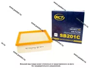 Фильтр воздушный LADA Priora Kalina Granta Niva II 4X4 с металлической сеткой SCT SB201C|Код 45518