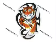 Наклейка Тигр 12х17см [упаковка 10 шт.]|Код 47900