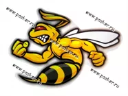 Наклейка Оса-кулак 10,5х13см [упаковка 10 шт.]|Код 47910