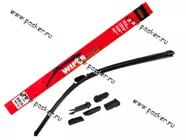 Щетки стеклоочистителя 70см универсальная Garde всесезонная бескаркасная WBF700 6 адаптеров|Код 49141