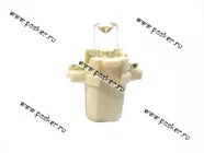 Лампа светодиод 12V1.2W BAX10D ДиаЛуч 1COB белая с патроном|Код 49603