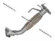 Труба приемная Hyundai Solaris KIA Rio с гофрокомпенсатором ФОБОС 30900|Код 53058