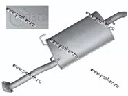 Глушитель Hyundai Accent ФОБОС закатной 55861|Код 55861