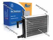 Радиатор печки ГАЗ-3302 KRAFT салонный алюминиевый 104022|Код 58001