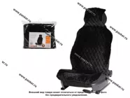 Накидка на сиденье меховая AIRLINE черная с коротким ворсом AFC-A-04|Код 58621