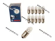 Лампа 12V4W BA9s BOSCH 207 [упаковка 10 шт.]|Код 60192