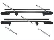 Багажник 2123 Chevrolet Niva рейлинги продольные на крышу + 2 поперечины черные|Код 60634