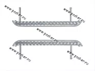 Порог-подножка дополнительный 2121-213, 21214 с алюминиевым листом|Код 61870