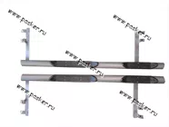 Порог-подножка дополнительный 2123 Chevrolet Niva труба с простопью|Код 61871